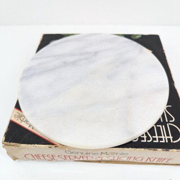 Vintage Genuine Marble Cheese Server & Slicing Knife 39298R Made in Taiwan 1984 - Picture 3 of 5